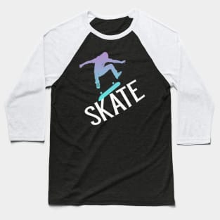 Skate chromatic Skateboarder Silhouette Baseball T-Shirt